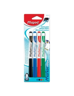 Μαρκαδόροι ασπροπίνακα 1.5mm 4 χρώματα - Maped