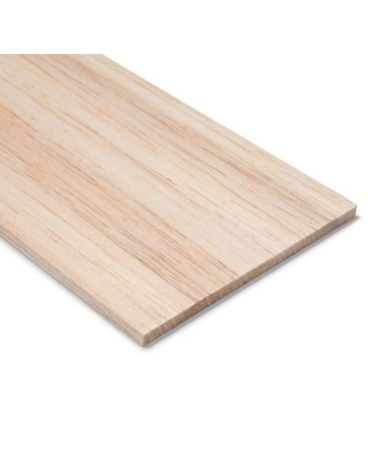 Balsa wood sheet 5mm thick 10x100cm
