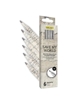 Μολύβια Save my World Μαύρα HB 6pcs - Online