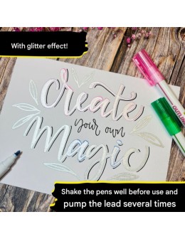 Σετ 6 Μαρκαδόρων Outline Pens - Μαγικά Περιγράμματα με Λάμψη Online