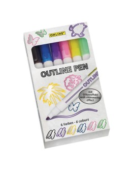 Magic Outlines with Shimmer Effect Set 6pcs - Online