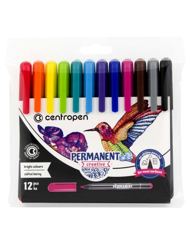 Permanent Markers Creative Set 12 Colors -...