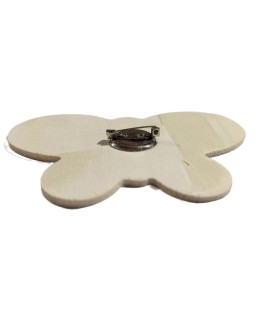 Ξύλινη πεταλούδα 7.5cm κονκάρδα