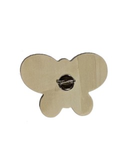 Ξύλινη πεταλούδα 7.5cm κονκάρδα