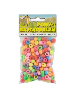 Χάντρες πλαστικές Pony 6x9mm με Τρύπα 4mm 220pcs