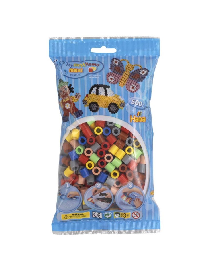Hama Beads Maxi Διάφορα Χρώματα Mix 500pcs