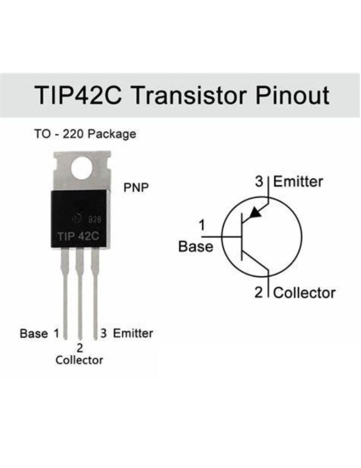 Τρανζίστορ Ισχύος TIP42 PNP, 6A TO-220