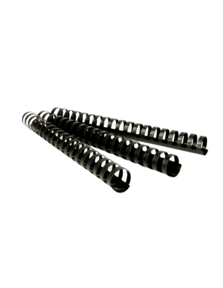 Box of 100 black plastic binding combs 14mm Forpus for 125 sheets
