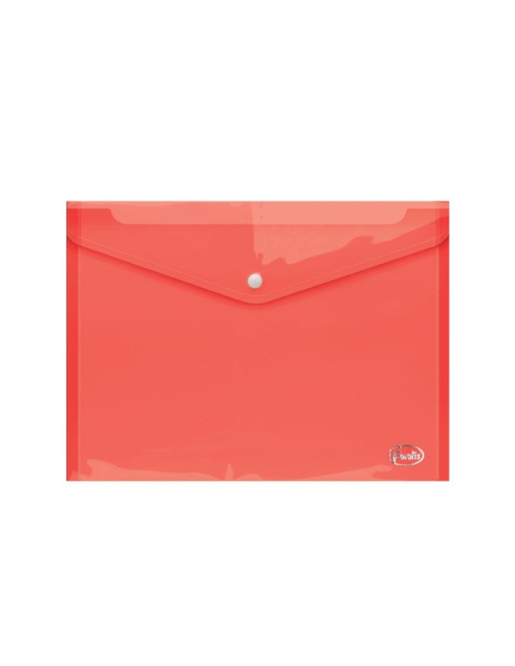 Document Wallet A4 Orange Transparent