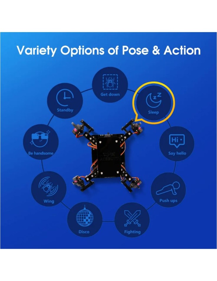 Quadruped Bionic Spider Robot Kit:...