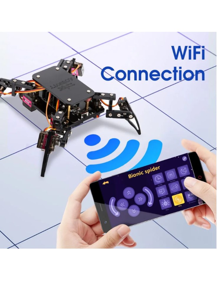 Quadruped Bionic Spider Robot Kit:...