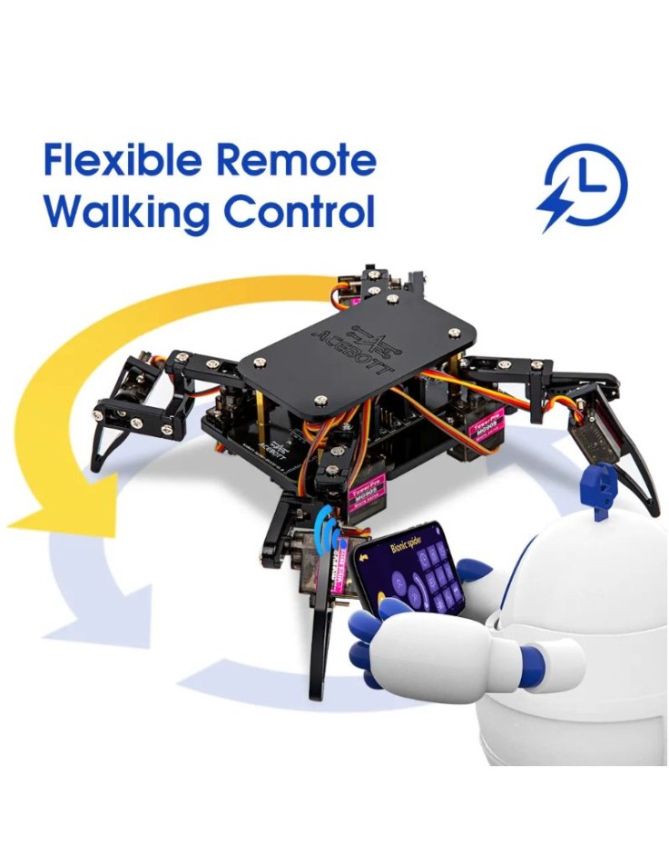 Quadruped Bionic Spider Robot Kit:...