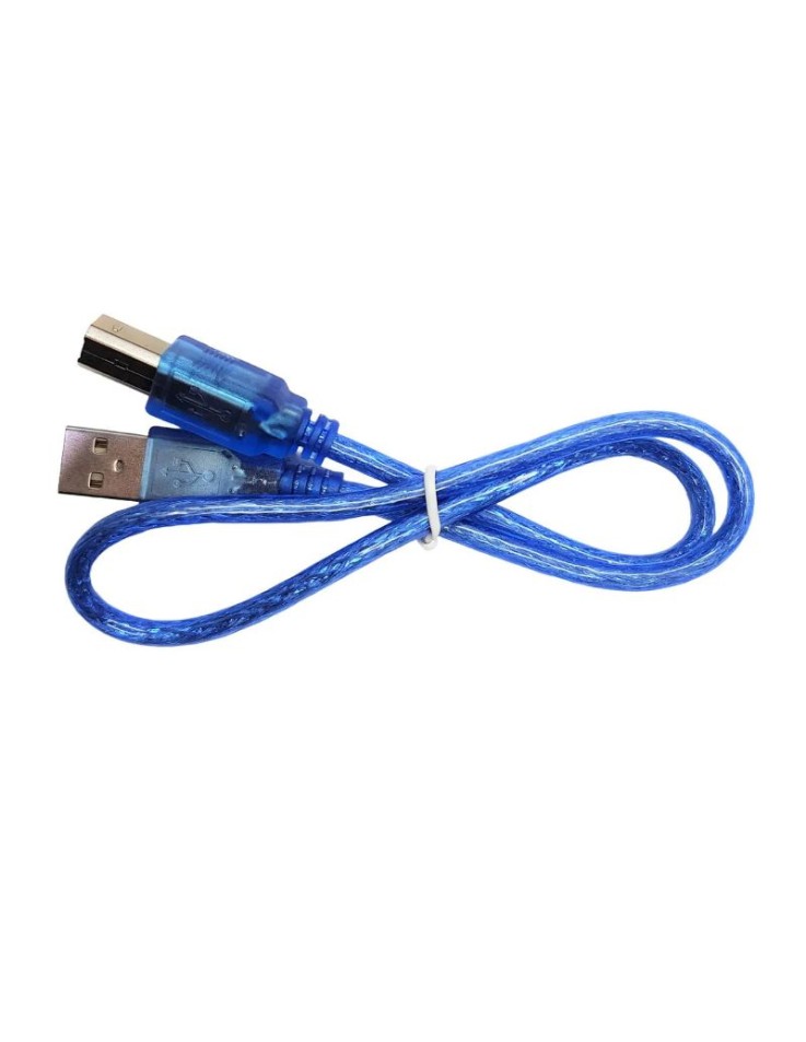 USB 2.0 Male A to B Cable - Blue (50cm) - For...