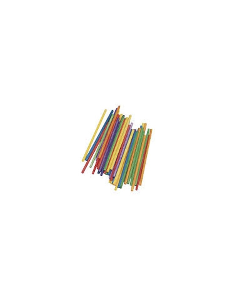 Άξονες Ξύλινοι Χρωματιστοί 4mm/10cm 100pcs The...