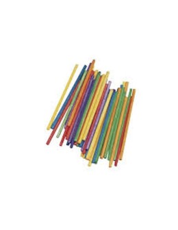 Άξονες Ξύλινοι Χρωματιστοί 4mm/10cm 100pcs The Littlies