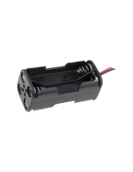 Battery Holder 4 x AAA  Square - Leads 2