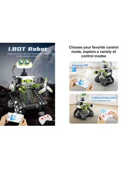CaDA I-Bot Robot: RC Building Block Kit (Dual Mode Control)