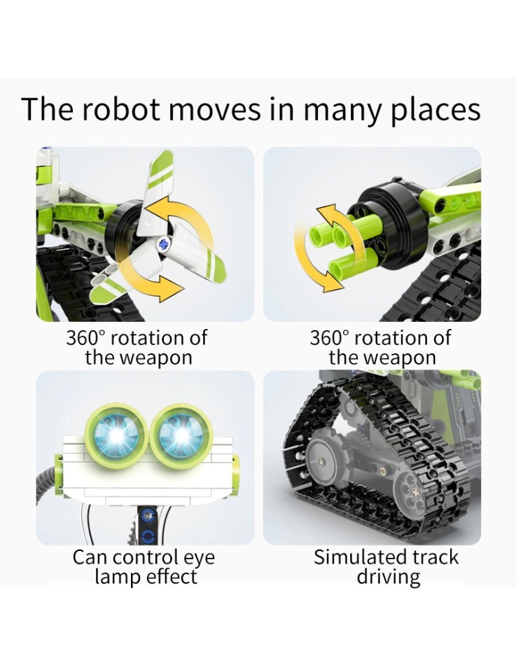 CaDA I-Bot Robot: RC Building Block Kit (Dual...