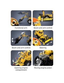 CaDA Wheel Loader & Bulldozer 2-in-1: Σετ Κατασκευής Μηχανημάτων