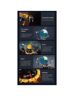 Solar System: Sun, Earth & Moon Orrery Building Set (865 pcs)