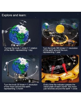 Solar System: Sun, Earth & Moon Orrery Building Set (865 pcs)