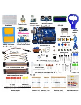Adeept Basic Starter Kit για Arduino UNO R3 με ηλεκτρονικά εξαρτήματα και κουτί