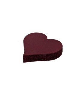 Wooden Decorative Heart - Deep Red (9cm)