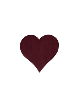 Wooden Decorative Heart - Deep Red (9cm)