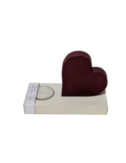 Ξύλινο Κηροπήγιο με 3D Όρθια Κόκκινη Καρδιά & κεράκι... 2
