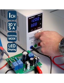 PeakTech P 6225 A switching lab power supply 30V 5A with blue LED display 2