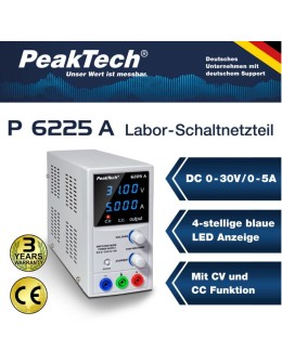 Τροφοδοτικό πάγκου 0-30v / 0-5A PeakTech P 6225 A