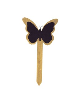 Wooden Stick Butterfly Blackboard 11.5x22cm