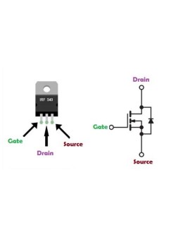 Power Transistor IRF540N N-Channel, 33A TO-220AB 2