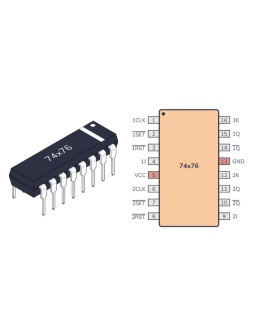 74LS76 Dual JK Flip-Flop DIP-16