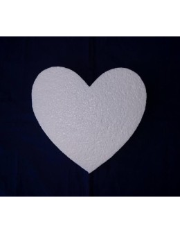 Polystyrene Heart Flat10.5 x 8.5 x 1.5cm