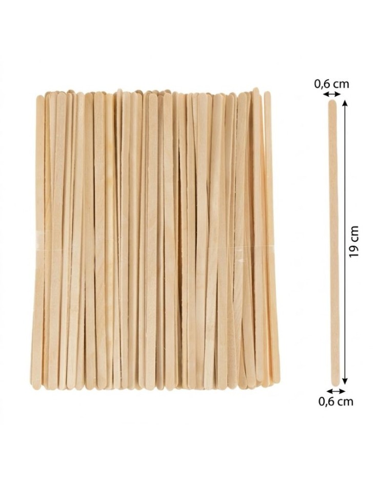 Natural Wooden Craft Popsicle Sticks 6x190mm...