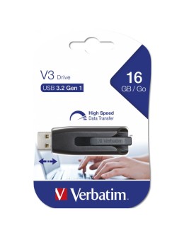 USB Flash Drive Verbatim V3 16GB Μαύρο