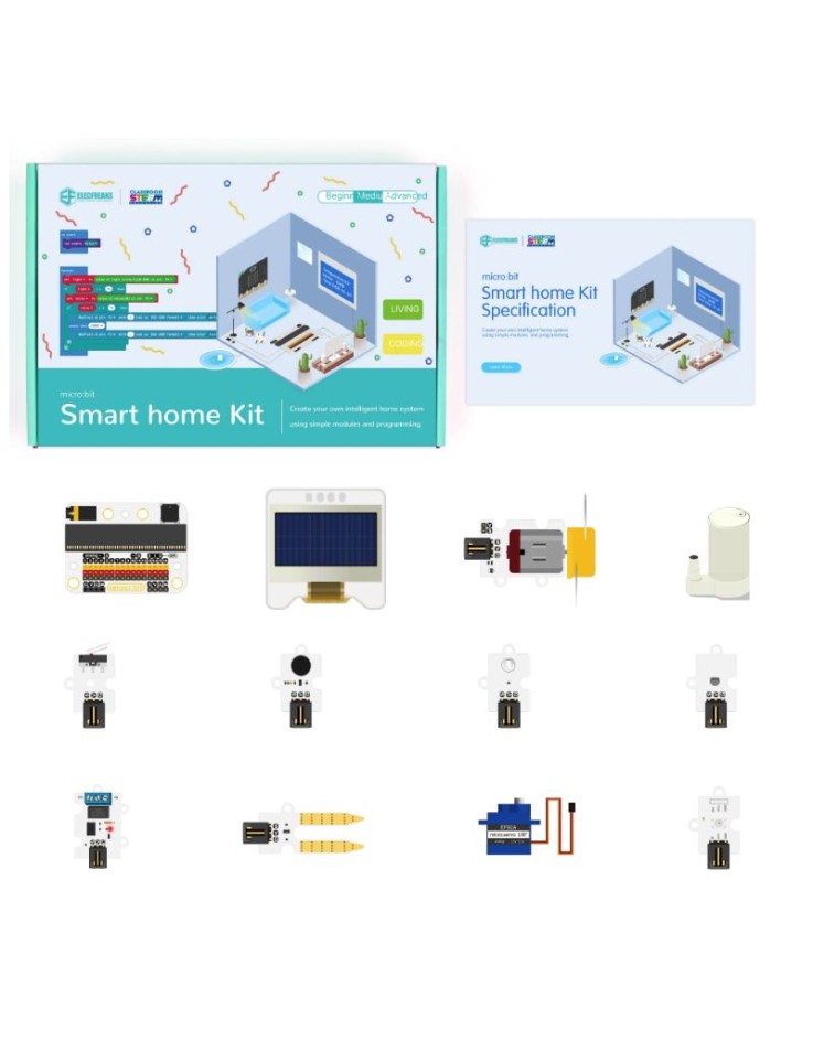 Το εκπαιδευτικό Elecfreaks Smart Home Kit για δημιουργία έξυπνου σπιτιού και αυτοματισμών με micro:bit