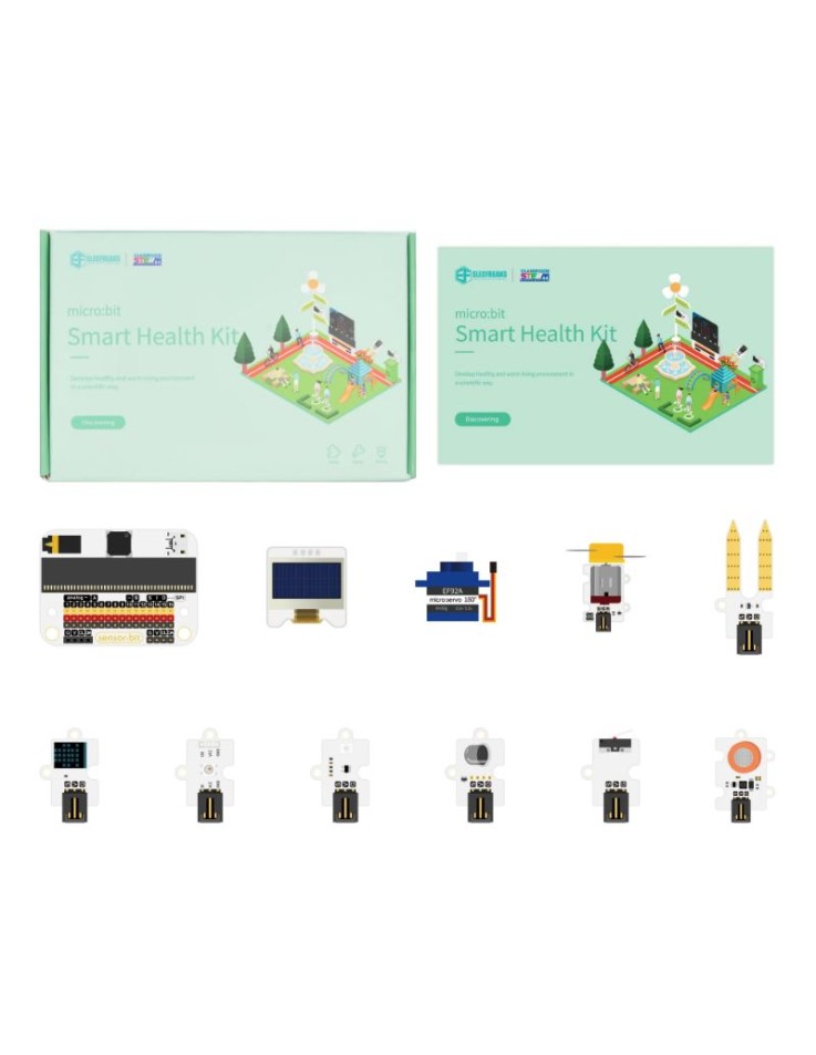 Το εκπαιδευτικό Elecfreaks Smart Health Kit για δημιουργία projects υγείας και ευεξίας με αισθητήρες για micro:bit