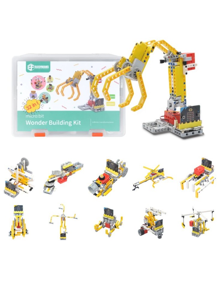 Εκπαιδευτικό πακέτο ρομποτικής Elecfreaks 32 in 1 Wonder Building Kit με τουβλάκια για micro:bit