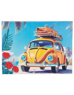 Diamond Painting Κίτρινο Αυτοκίνητο 33x30cm Στρογγυλά