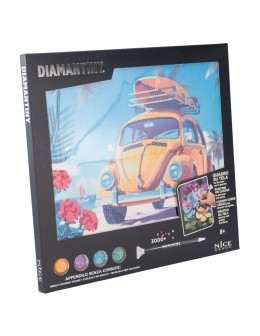 Diamond Painting Κίτρινο Αυτοκίνητο 33x30cm Στρογγυλά