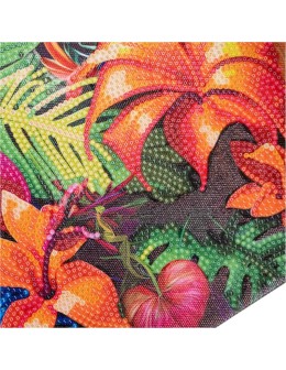 Diamond Painting Τροπικά Λουλούδια 33x30cm Στρογγυλά