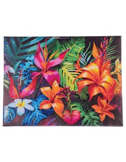 Diamond Painting Τροπικά Λουλούδια 33x30cm Στρογγυλά