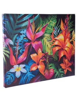 Diamond Painting Τροπικά Λουλούδια 33x30cm Στρογγυλά