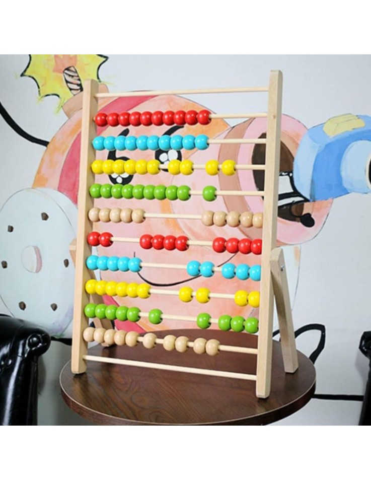 Giant Wooden Educational Abacus with 100 Beads