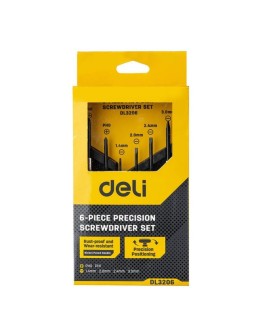 Precision Screwdriver Set 6Pcs Deli