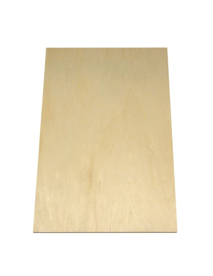 Rayher Plywood board 4mm 20x30cm with natural wood grain for DIY crafts, architectural models, and laser cutting