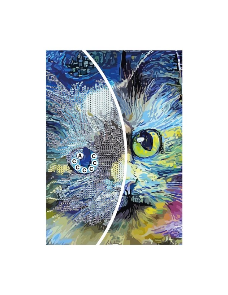Diamond Painting Cat 21x30cm Round Diamonds