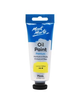 Mont Marte Premium Oil Paint Lemon Yellow in 75ml tube for fine arts